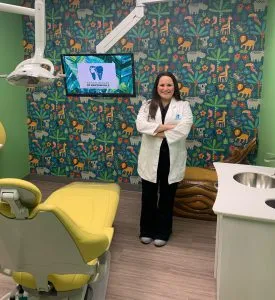 Doctor Kathryn Rinehart in an exam room